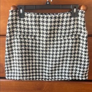 a new day Black and White Houndstooth Mini Skirt